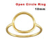 14K Gold Filled Open Circle Ring (1mm Wire), 3-9 mm, (GF-825)